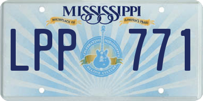 MS license plate LPP771