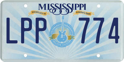 MS license plate LPP774