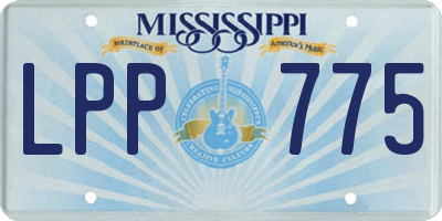 MS license plate LPP775