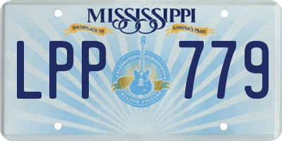 MS license plate LPP779