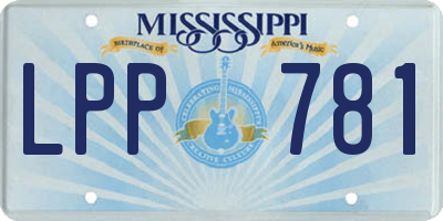 MS license plate LPP781