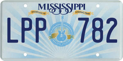 MS license plate LPP782