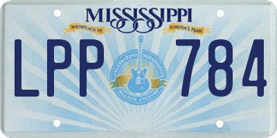 MS license plate LPP784