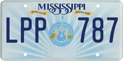 MS license plate LPP787