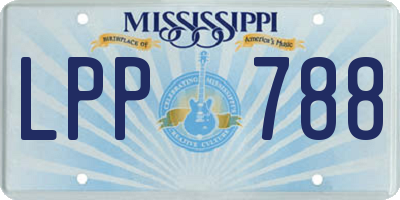MS license plate LPP788