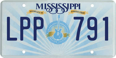 MS license plate LPP791