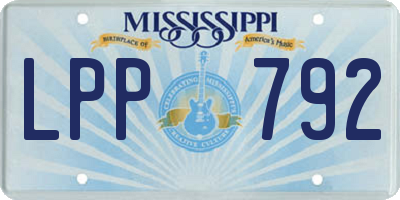 MS license plate LPP792