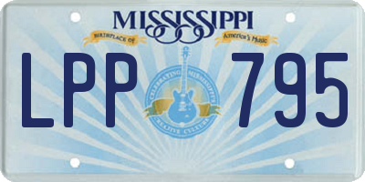 MS license plate LPP795