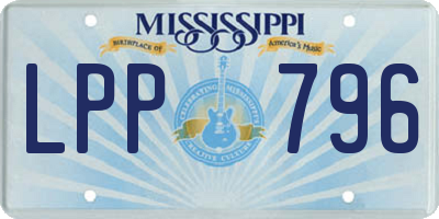MS license plate LPP796