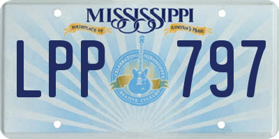 MS license plate LPP797
