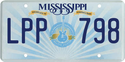 MS license plate LPP798