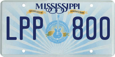 MS license plate LPP800