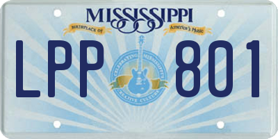MS license plate LPP801