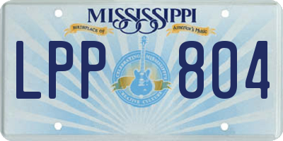 MS license plate LPP804