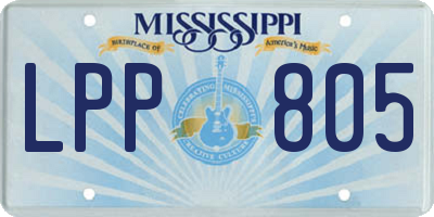 MS license plate LPP805