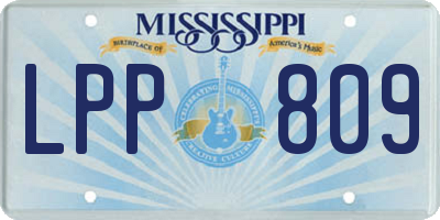 MS license plate LPP809