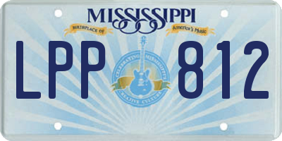 MS license plate LPP812