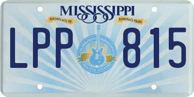 MS license plate LPP815