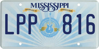 MS license plate LPP816