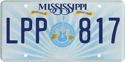 MS license plate LPP817