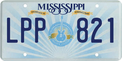 MS license plate LPP821