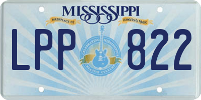 MS license plate LPP822
