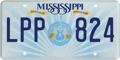 MS license plate LPP824