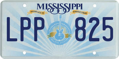 MS license plate LPP825