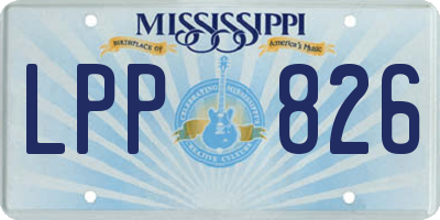 MS license plate LPP826