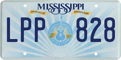 MS license plate LPP828