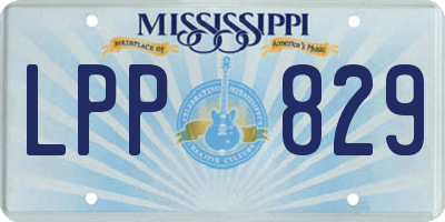 MS license plate LPP829