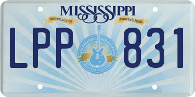 MS license plate LPP831