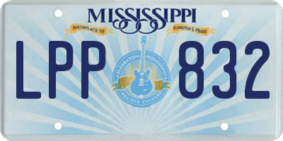 MS license plate LPP832