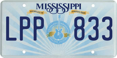 MS license plate LPP833