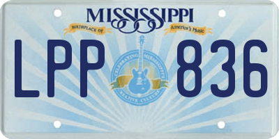MS license plate LPP836