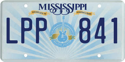 MS license plate LPP841