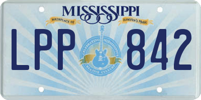 MS license plate LPP842