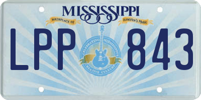 MS license plate LPP843