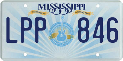 MS license plate LPP846