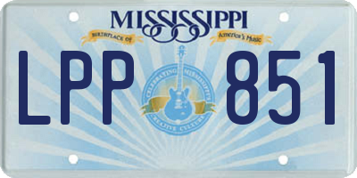 MS license plate LPP851