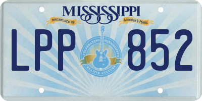MS license plate LPP852