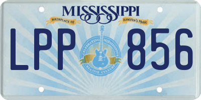 MS license plate LPP856