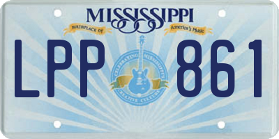 MS license plate LPP861