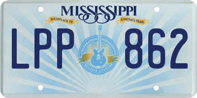 MS license plate LPP862