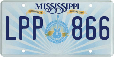 MS license plate LPP866