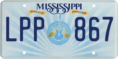 MS license plate LPP867