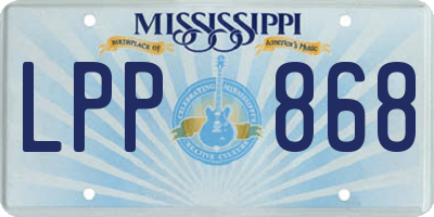 MS license plate LPP868