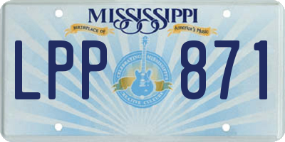 MS license plate LPP871