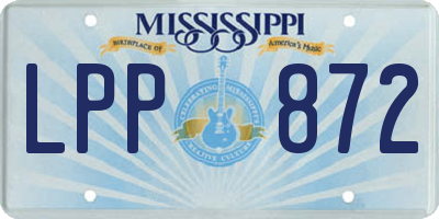 MS license plate LPP872
