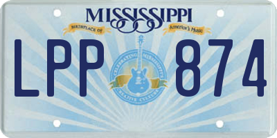 MS license plate LPP874